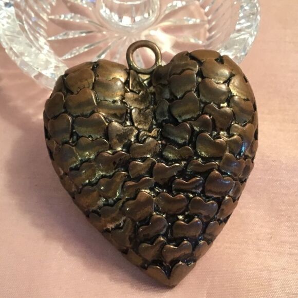 Bronze Tone Large Heart Pendant - Picture 2 of 3